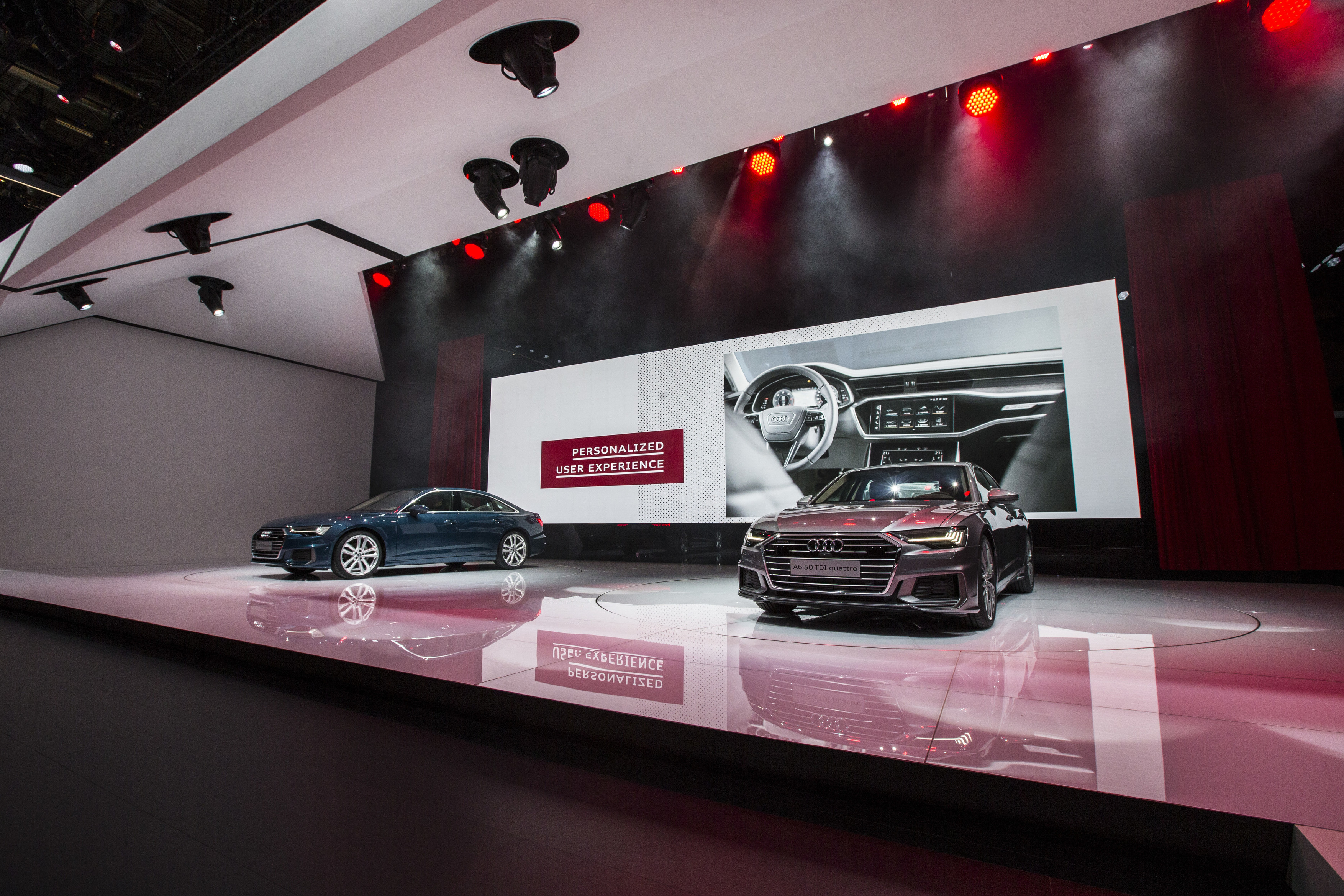 The new Audi A6 Sedan at the International Motor Show Geneva 2018.