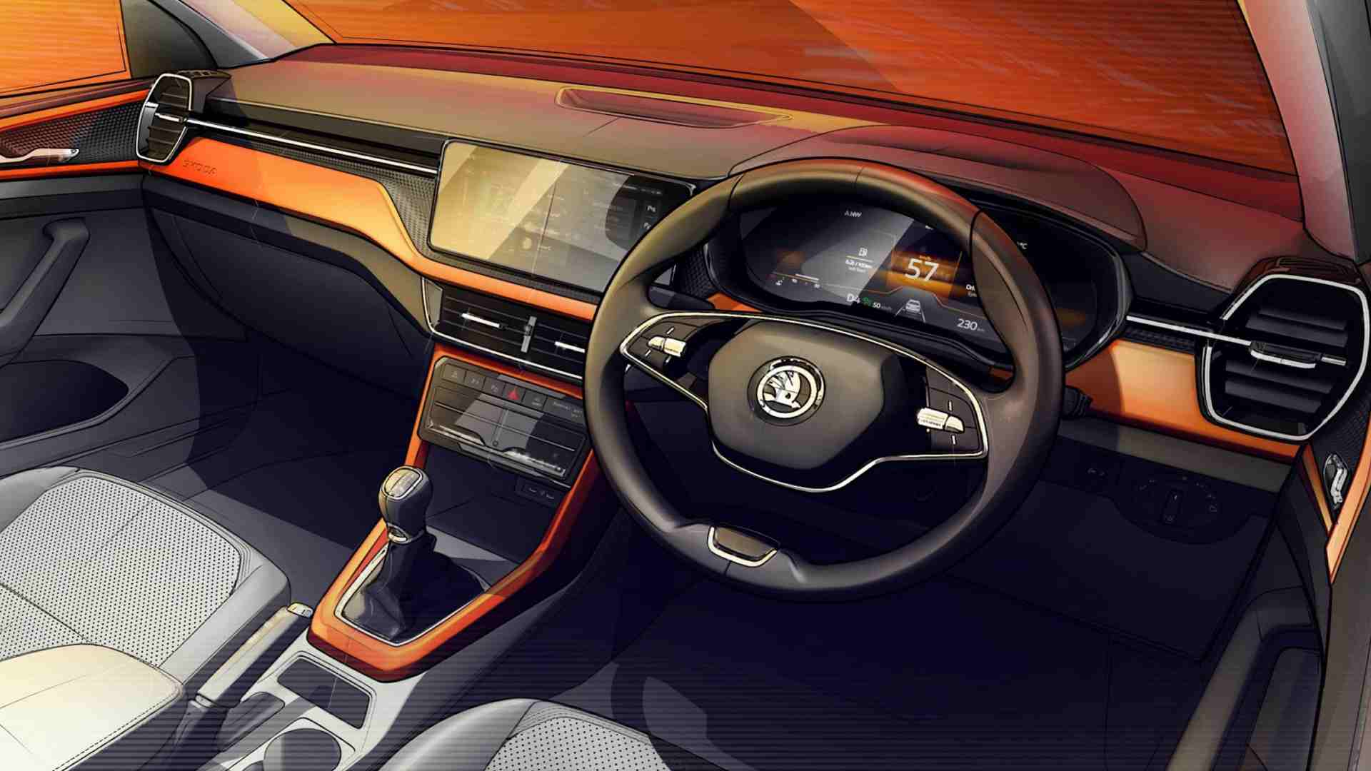 skoda-kushaq-interior-images-official-sketches